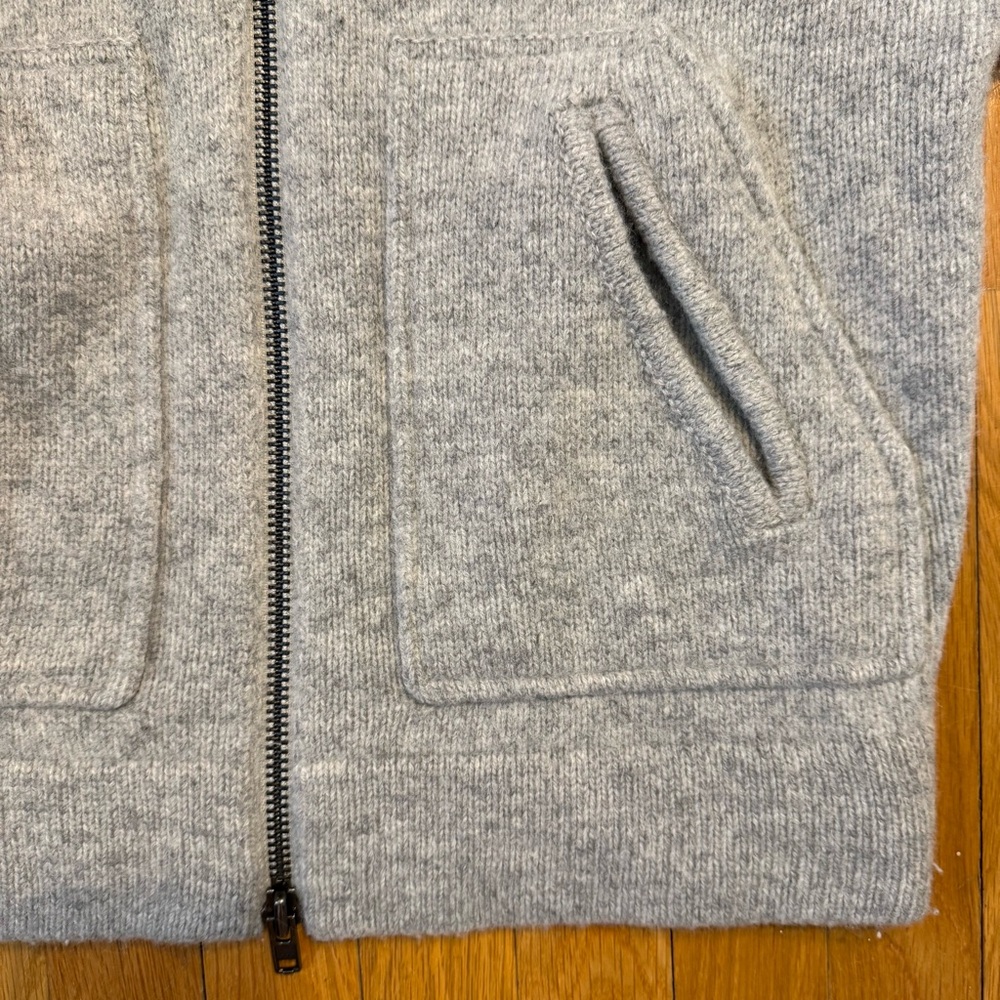 Gray Zip-Up Cardigan - Picture 2 of 5